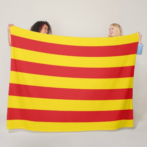 Catalan Flag Catalonia Fleece Blanket