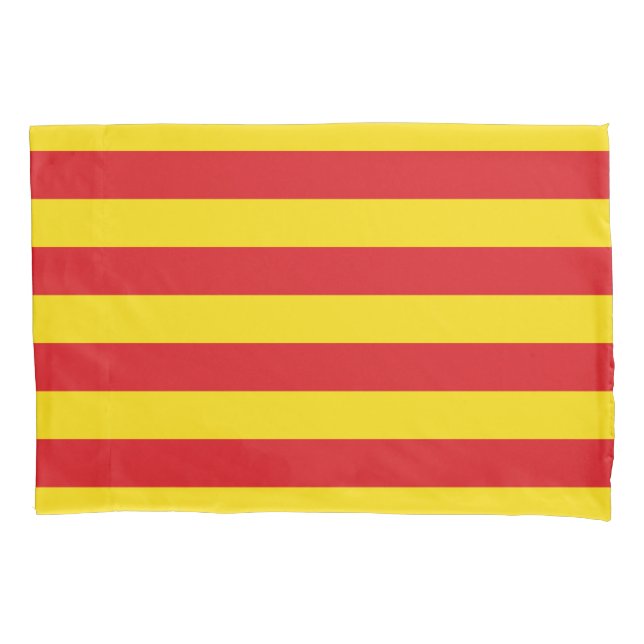 Catalan Flag (Catalonia) Pillow Case (Front-Left)