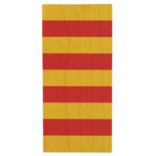 Catalan Flag (Catalonia) Wood Flash Drive