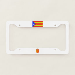 Catalan flag-coat of arms license plate frame