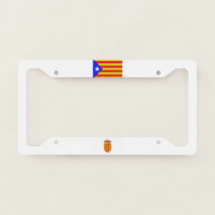 Catalan flag-coat of arms license plate frame