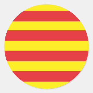 Catalan Flag Rond Sticker "Serenya"