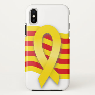 Catalan ribbon and flag iPhone x case