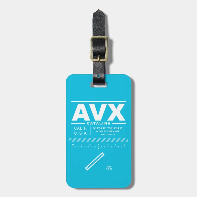 Catalina Airport AVX Luggage Tag (Front Vertical)