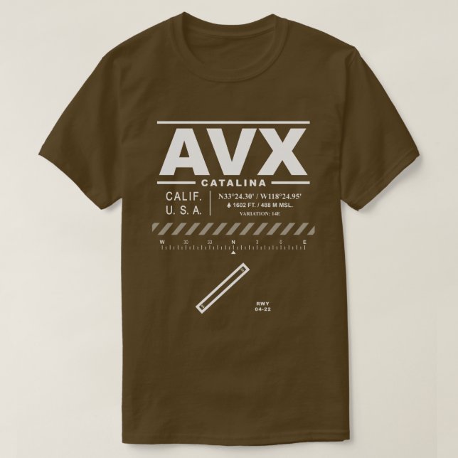 Catalina Airport AVX T-Shirt (Design Front)