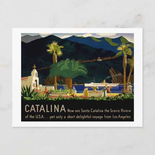Catalina by Otis Shepard c 1935  Postcard