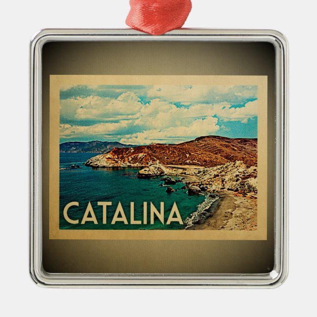 Catalina California Ornament Vintage Travel (Front)