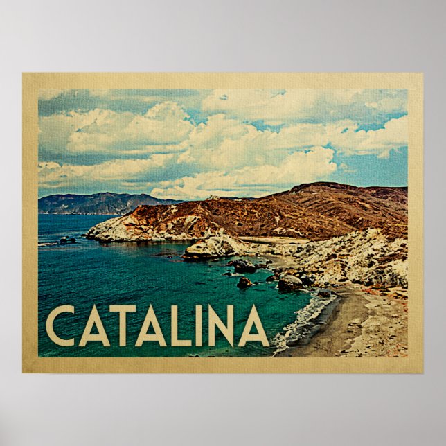 Catalina California Vintage Travel Poster (Front)