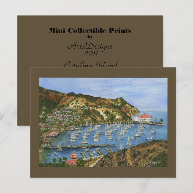 Catalina Island, CA - Mini Collectible Prints Postcard (Front/Back)