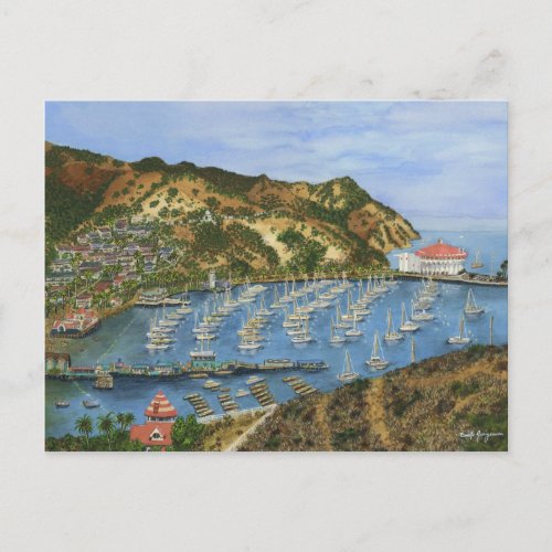 Catalina Island CA _ Mini Collectible Prints Postcard