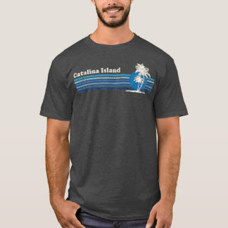 Catalina Island CA Vintage 80s Palm Trees T-Shirt