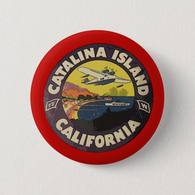 Catalina Island California Button (Front)