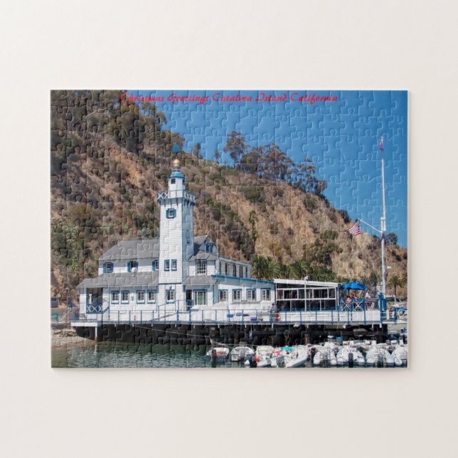 Catalina Island  California.Christmas Greetings Jigsaw Puzzle (Horizontal)