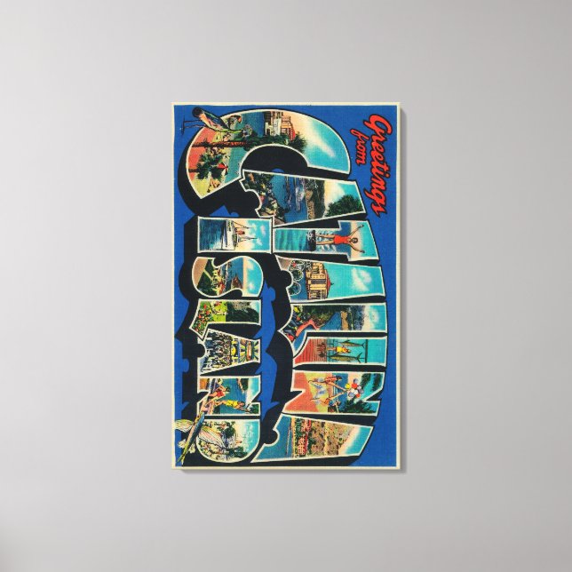 Catalina Island, California - Large Letter Canvas Print (Front)