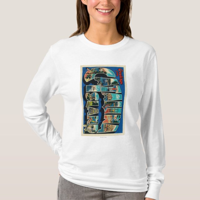 Catalina Island, California - Large Letter T-Shirt (Front)