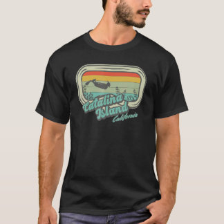 Catalina Island California Retro Snorkeling And Di T-Shirt