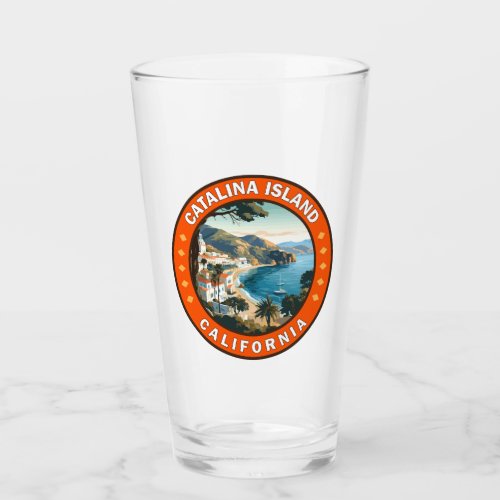 Catalina Island California Travel Art Badge Glass