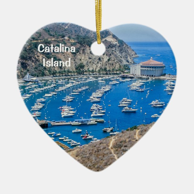 Catalina Island Ceramic Ornament (Front)