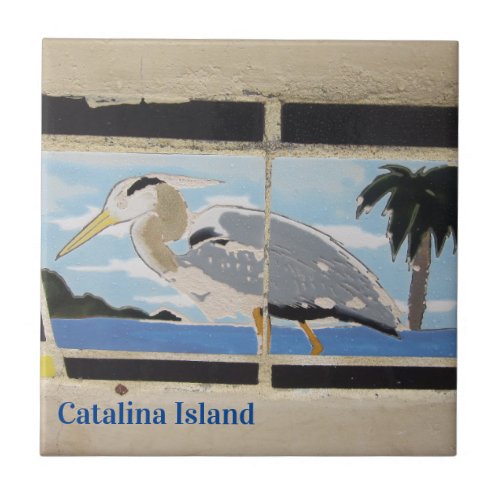 CATALINA ISLAND CERAMIC TILE BIRD OF CATALINA