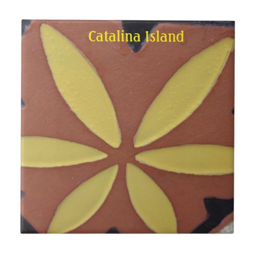 CATALINA ISLAND CERAMIC TILE CATALINA FLOWER