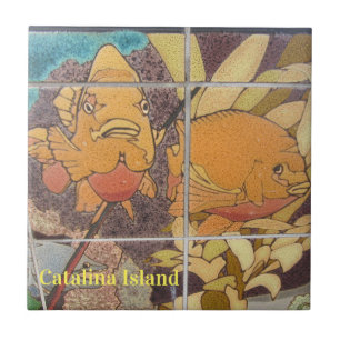 CATALINA ISLAND CERAMIC TILE FACES of CATALINA