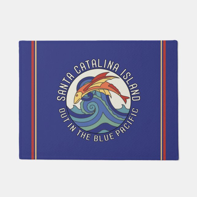 Catalina Island Flying Fish Door Mat (Front)