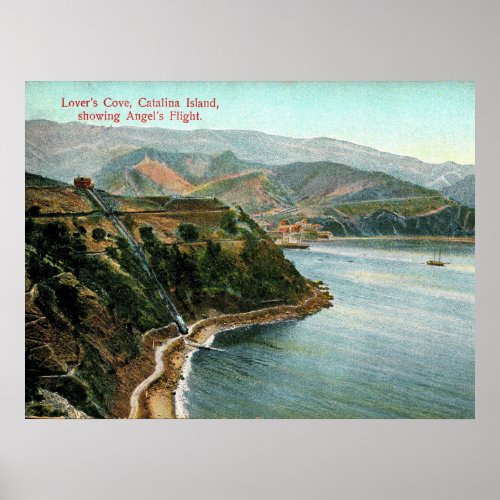 Catalina Island Lovers Cove California Vintage Poster