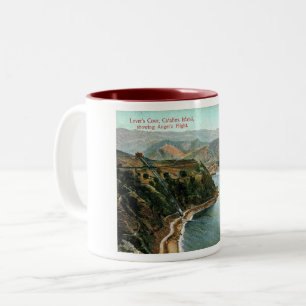 Catalina Island, Lover's Cove, California Vintage Two-Tone Coffee Mug
