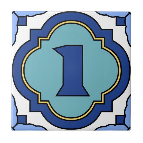 Catalina Island Number Address Tile 1