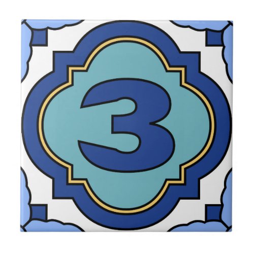 Catalina Island Number Address Tile 3