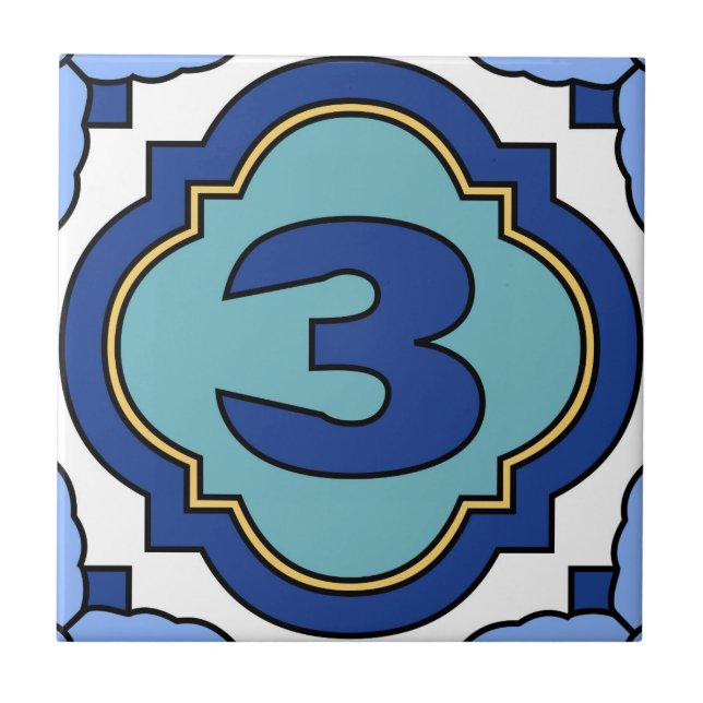 Catalina Island Number Address Tile 3 (Front)