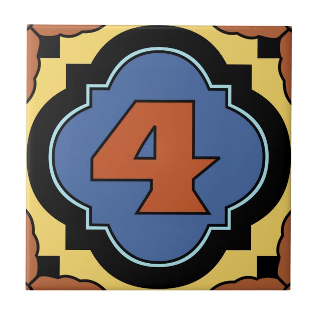 Catalina Island Number Address Tile 4 (Front)