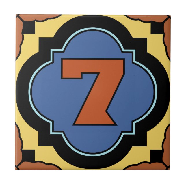 Catalina Island Number Address Tile 7 (Front)