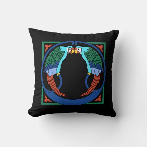 Catalina Island Rare Bird Design Pillow