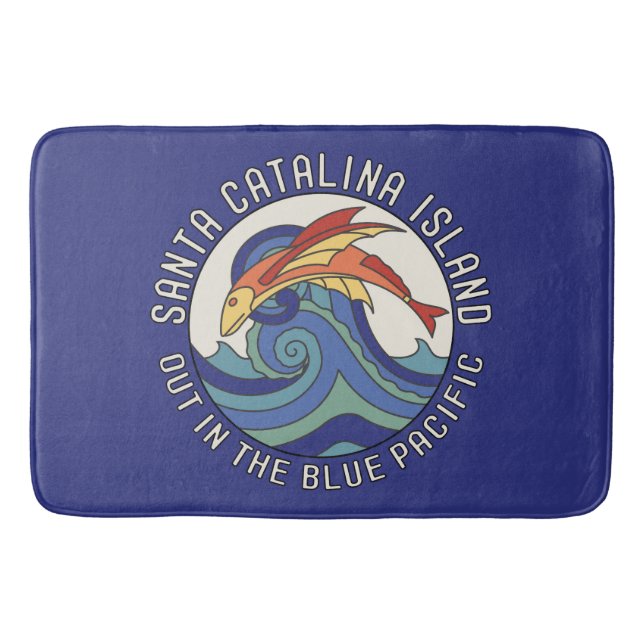 Catalina Island Tile Design Bathroom Mat (Front)
