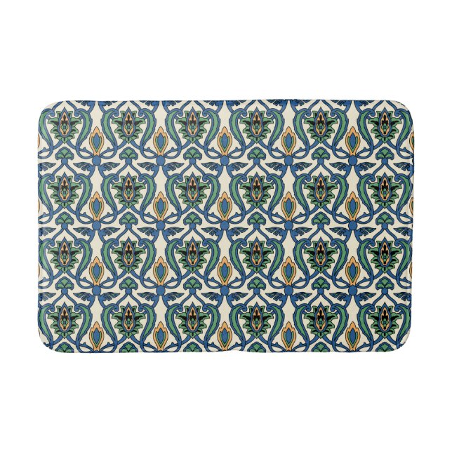 Catalina Island Tile Design Bathroom Mat (Front)