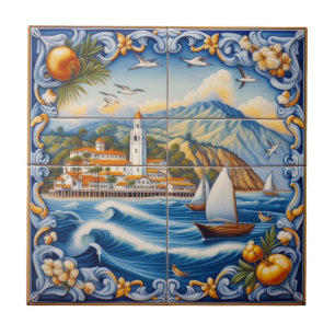 Catalina Island Tile- Ornate-2 sizes Ceramic Tile