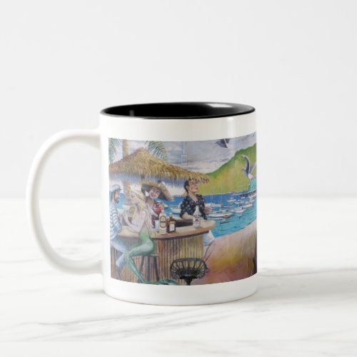 CATALINA ISLAND TILES Two_Tone COFFEE MUG