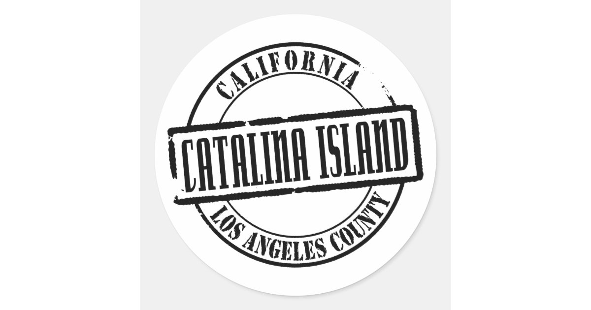 Catalina Island Title Classic Round Sticker Zazzle