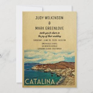 Catalina Island Wedding Invitation Vintage