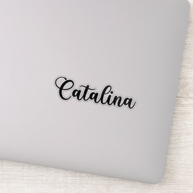 Catalina Name - Handwritten Calligraphy Sticker (Detail)