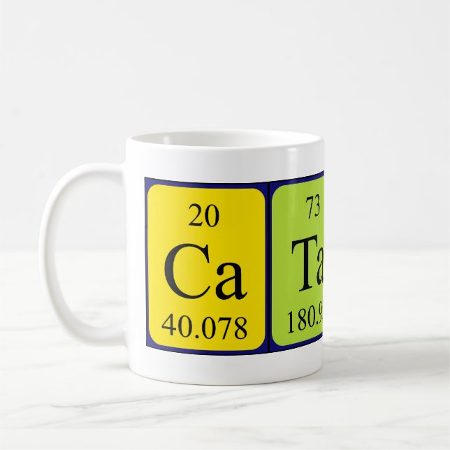 Catalina periodic table name mug (Left)