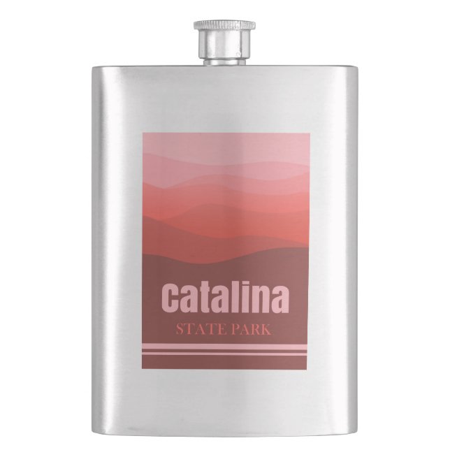 Catalina State Park Arizona Red Hills Flask (Front)
