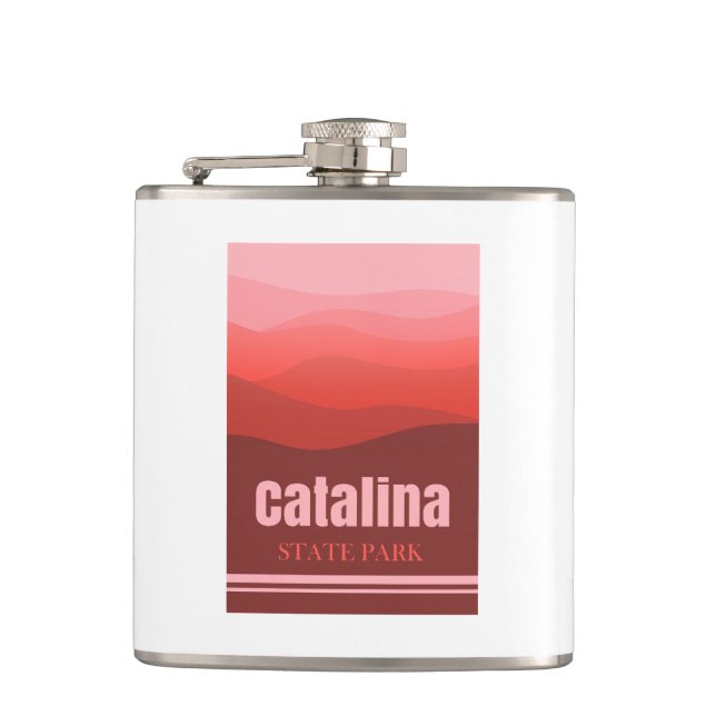 Catalina State Park Arizona Red Hills Flask (Front)