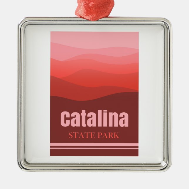 Catalina State Park Arizona Red Hills Metal Ornament (Front)
