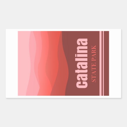 Catalina State Park Arizona Red Hills Rectangular Sticker
