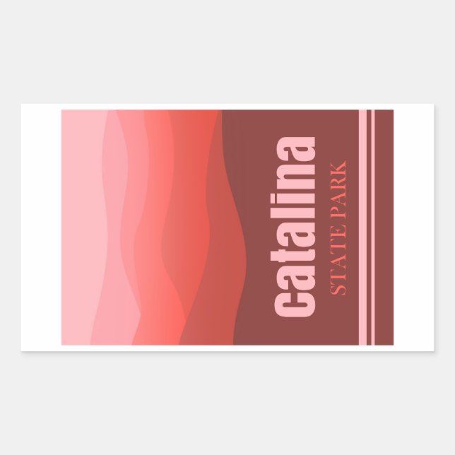 Catalina State Park Arizona Red Hills Rectangular Sticker (Front)