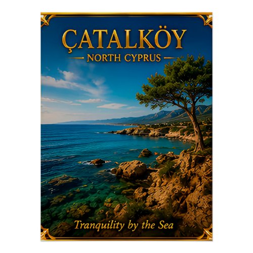 Catalkoy North Cyprus Coastal Nature Memory Poster
