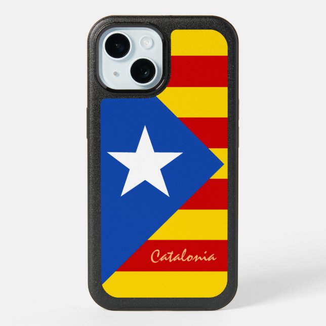 Catalonia & Catalan Flag / La Senyera Estelada iPhone 15 Case (Back)