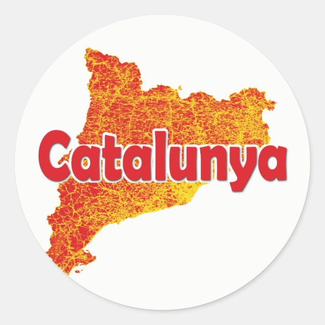 Catalonia Classic Round Sticker (Front)